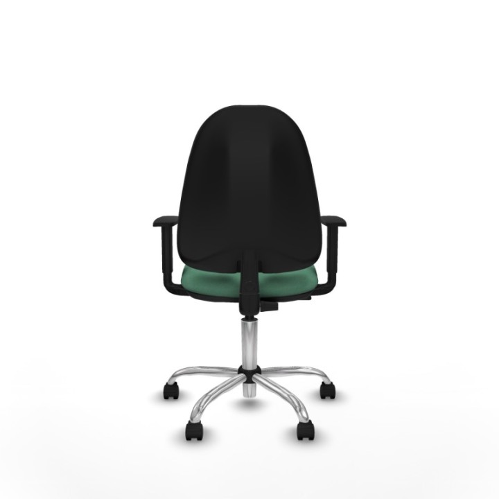 Algarra CP bali verde esmeralda brazos 1D base cromada ruedas nailon 50mm