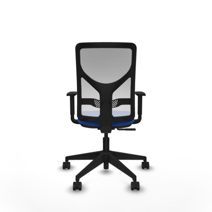 Motilla sincro malla blanca bali azul brazos 1D base piramidal  ruedas 65mm nailon