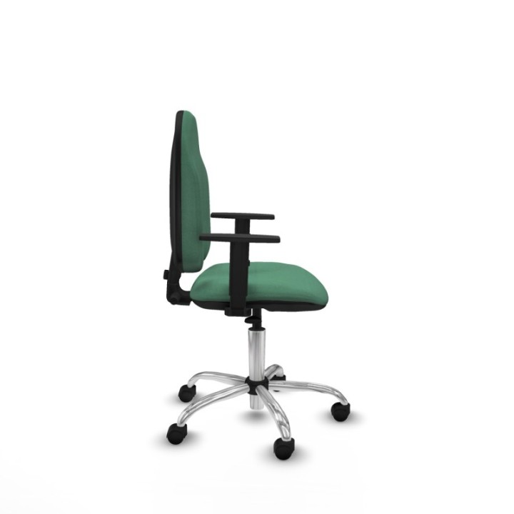 Algarra CP bali verde esmeralda brazos 1D base cromada ruedas nailon 50mm