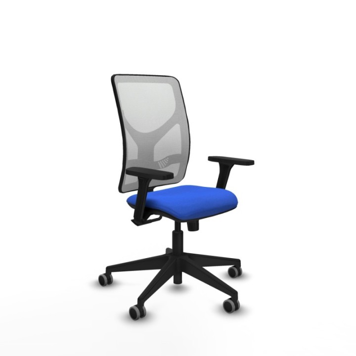 Motilla sincro malla blanca bali azul brazos 3D base piramidal  ruedas 65mm engomadas