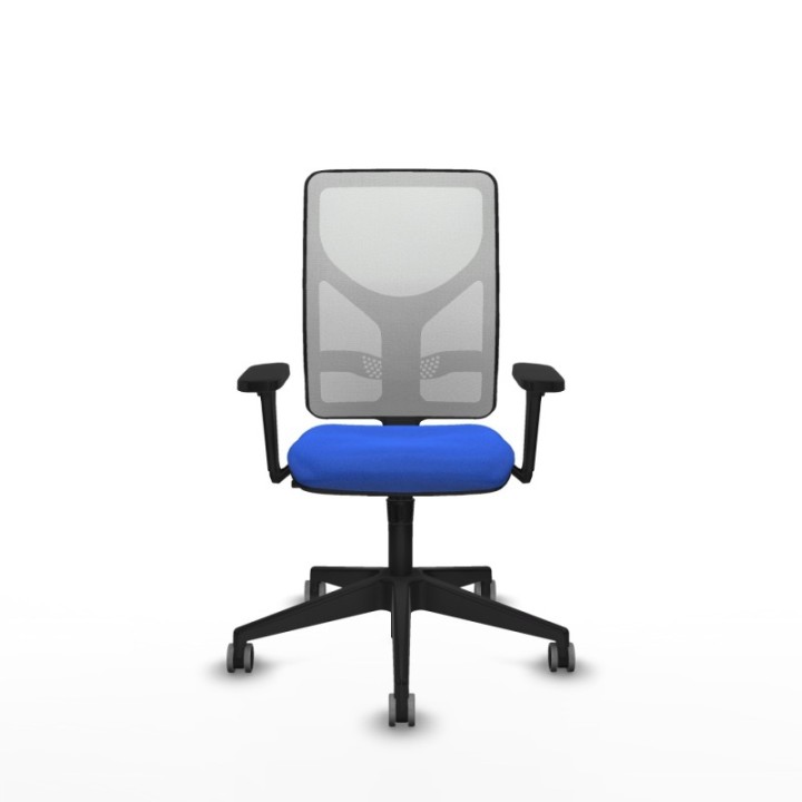 Motilla sincro malla blanca bali azul brazos 3D base piramidal  ruedas 65mm engomadas