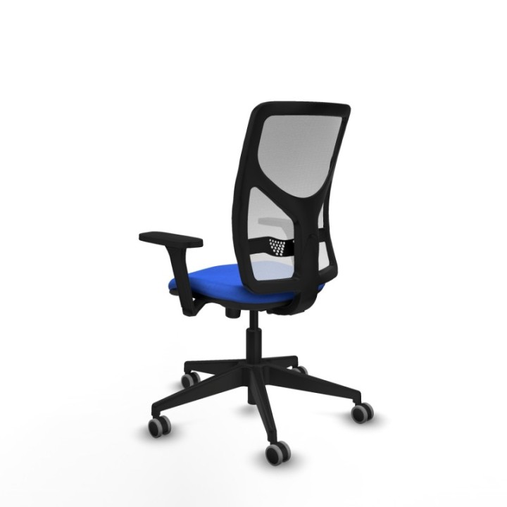 Motilla sincro malla blanca bali azul brazos 3D base piramidal  ruedas 65mm engomadas