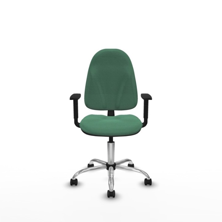 Algarra CP bali verde esmeralda brazos 1D base cromada ruedas engomadas 50mm