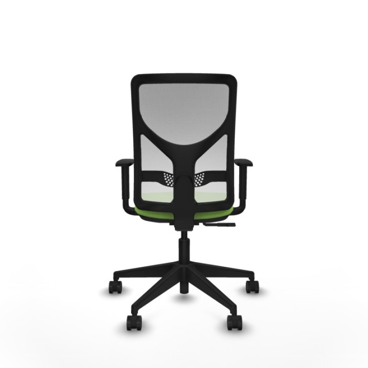 Motilla sincro malla blanca bali pistacho brazos 1D base piramidal  ruedas 65mm nailon