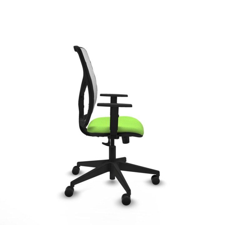 Motilla sincro malla blanca bali pistacho brazos 1D base piramidal  ruedas 65mm nailon