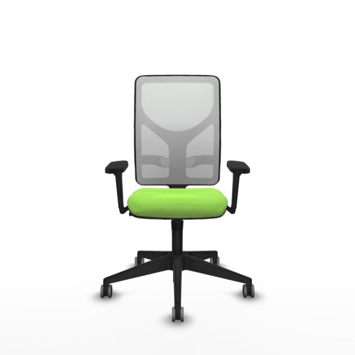 Motilla sincro malla blanca bali pistacho brazos 3D base piramidal  ruedas 65mm engomadas