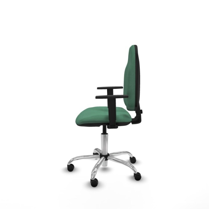 Algarra CP bali verde esmeralda brazos 1D base cromada ruedas engomadas 50mm