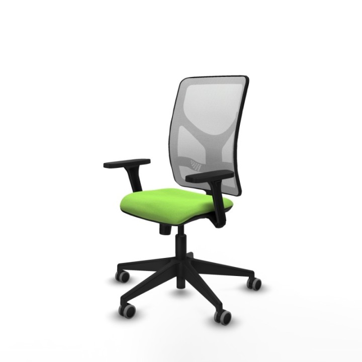 Motilla sincro malla blanca bali pistacho brazos 3D base piramidal  ruedas 65mm engomadas