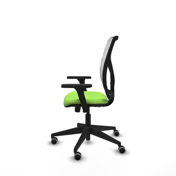 Motilla sincro malla blanca bali pistacho brazos 3D base piramidal  ruedas 65mm engomadas