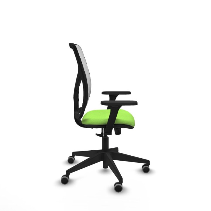 Motilla sincro malla blanca bali pistacho brazos 3D base piramidal  ruedas 65mm engomadas