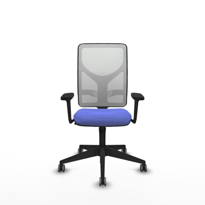 Motilla sincro malla blanca bali azul claro brazos 3D base piramidal  ruedas 65mm engomadas