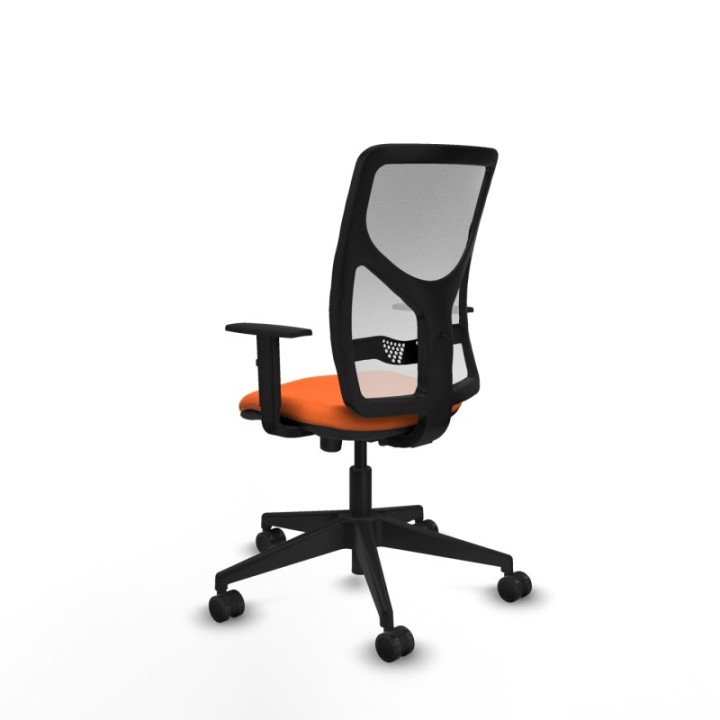 Motilla sincro malla blanca bali naranja brazos 1D base piramidal  ruedas 65mm nailon