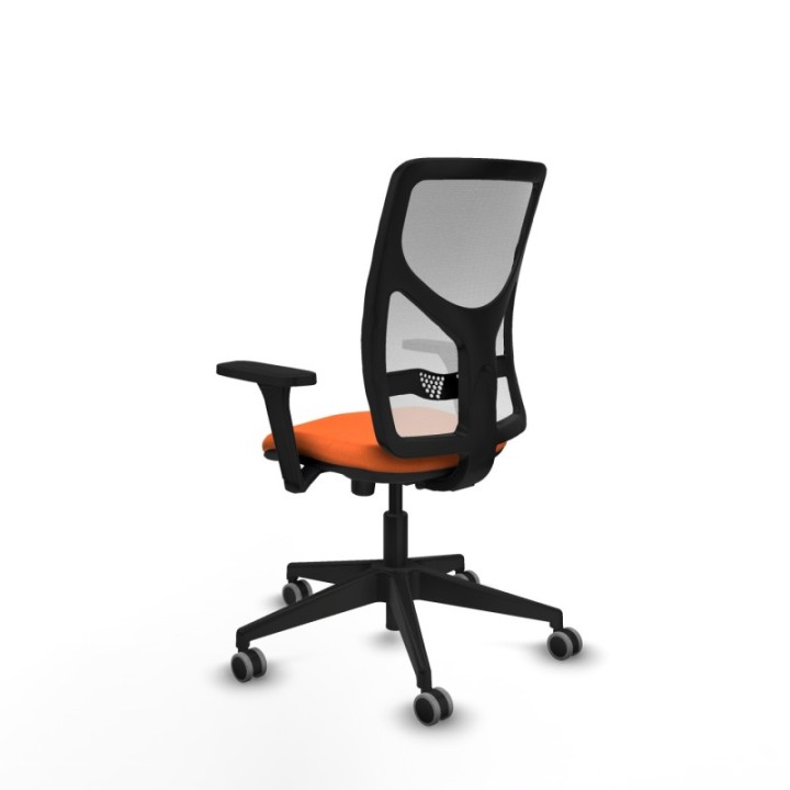 Motilla sincro malla blanca bali naranja brazos 3D base piramidal  ruedas 65mm engomadas