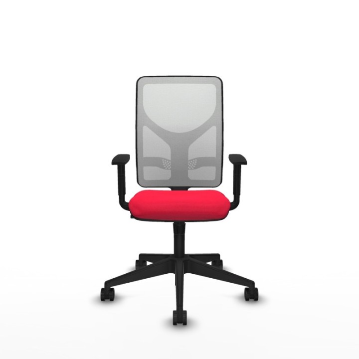 Motilla sincro malla blanca bali rojo brazos 1D base piramidal  ruedas 65mm nailon