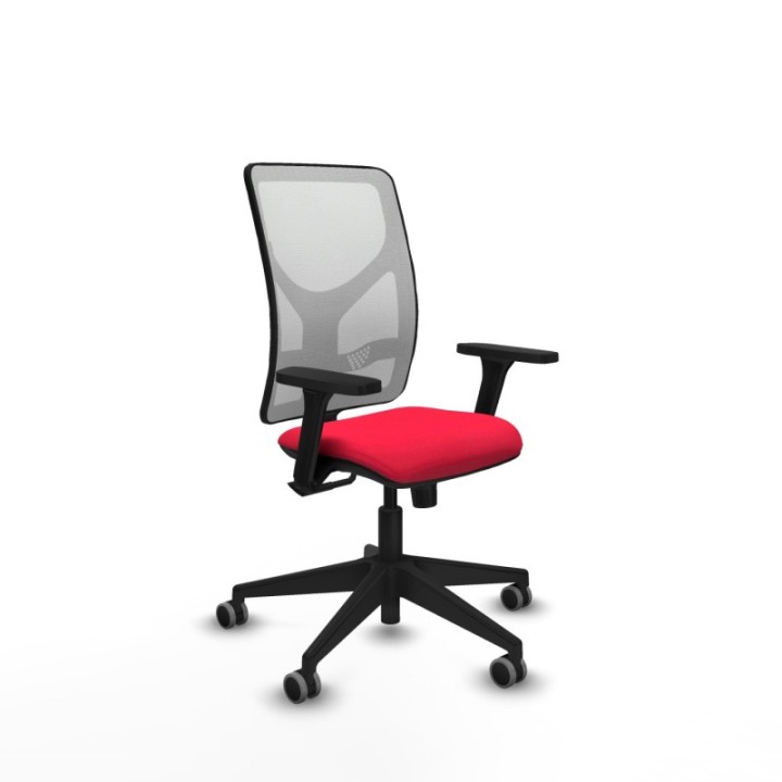 Motilla sincro malla blanca bali rojo brazos 3D base piramidal  ruedas 65mm engomadas