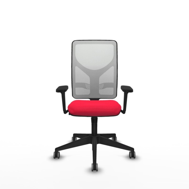 Motilla sincro malla blanca bali rojo brazos 3D base piramidal  ruedas 65mm engomadas