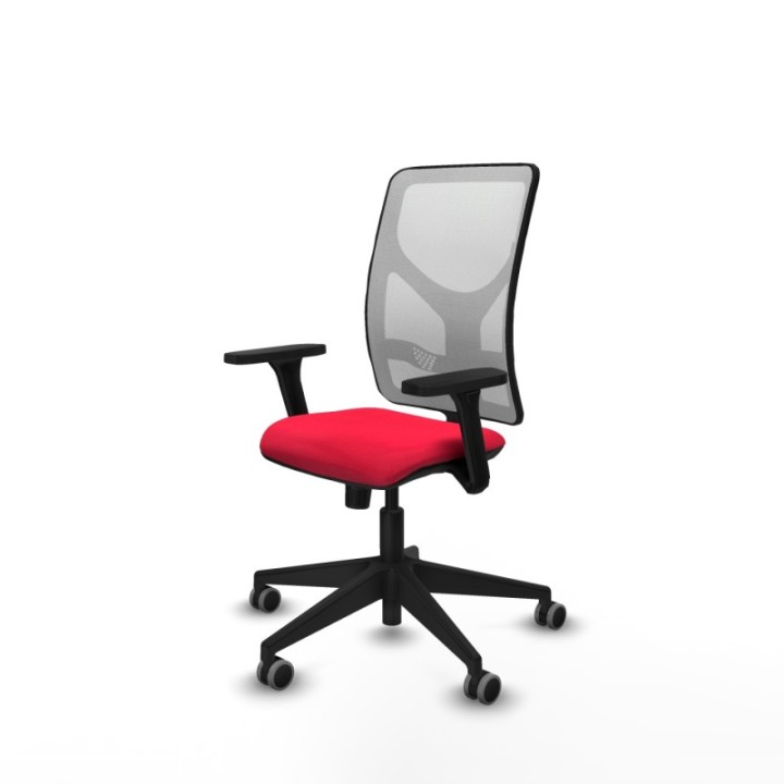 Motilla sincro malla blanca bali rojo brazos 3D base piramidal  ruedas 65mm engomadas