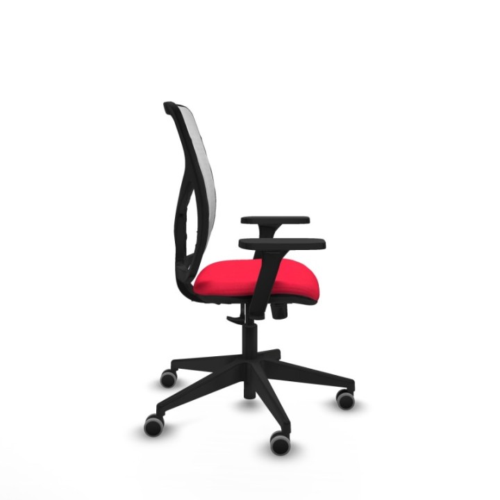 Motilla sincro malla blanca bali rojo brazos 3D base piramidal  ruedas 65mm engomadas