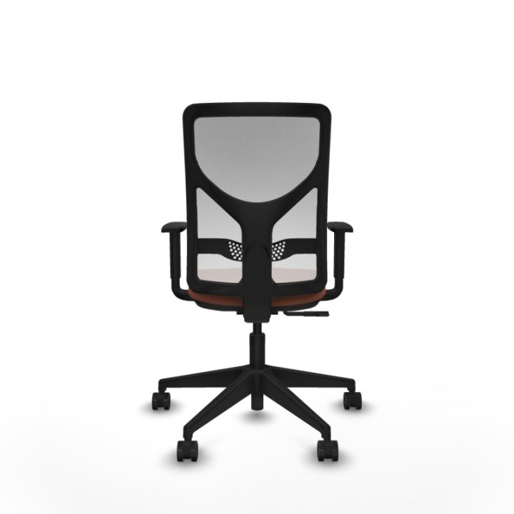 Motilla sincro malla blanca bali marrón brazos 1D base piramidal  ruedas 65mm nailon