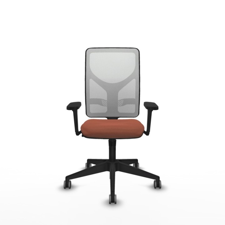 Motilla sincro malla blanca bali marrón brazos 3D base piramidal  ruedas 65mm engomadas