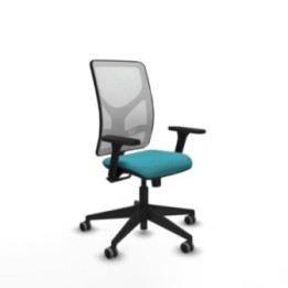 Motilla sincro malla blanca bali turquesa brazos 3D base piramidal  ruedas 65mm engomadas