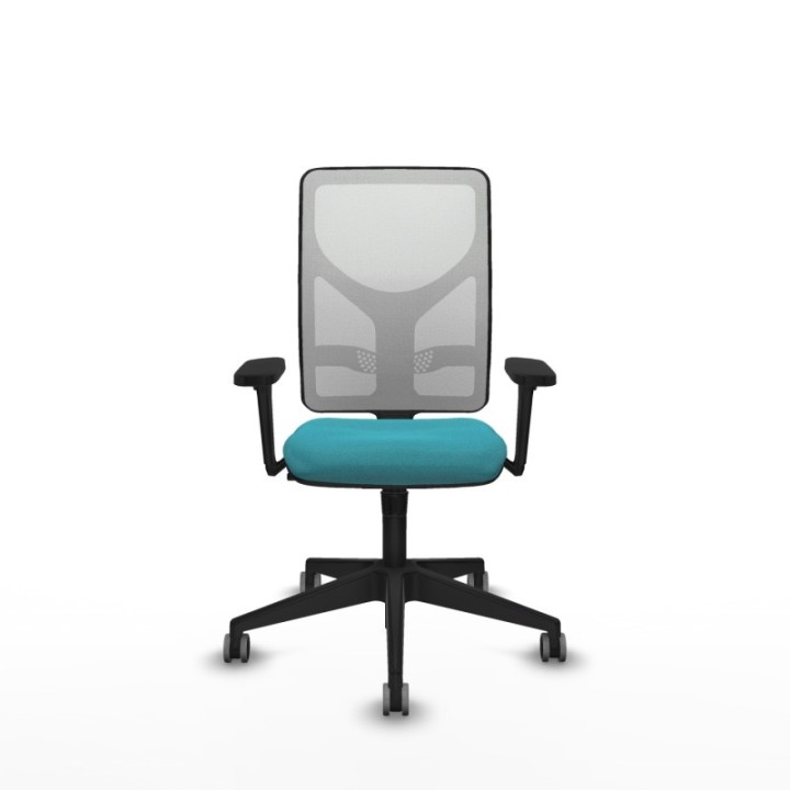 Motilla sincro malla blanca bali turquesa brazos 3D base piramidal  ruedas 65mm engomadas