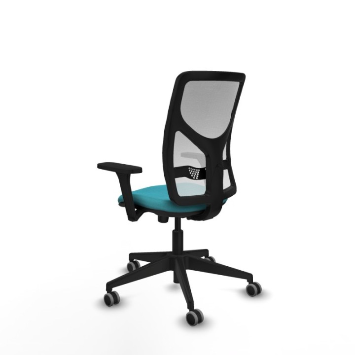 Motilla sincro malla blanca bali turquesa brazos 3D base piramidal  ruedas 65mm engomadas