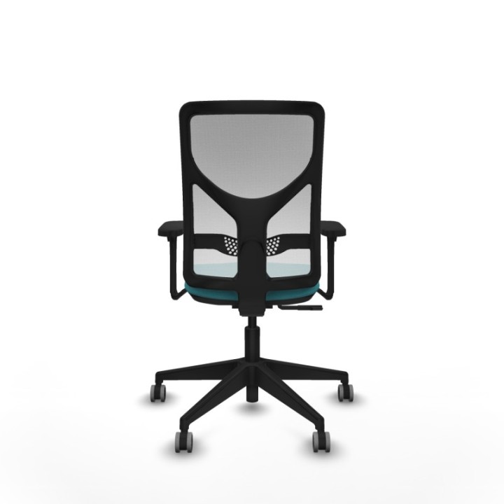 Motilla sincro malla blanca bali turquesa brazos 3D base piramidal  ruedas 65mm engomadas