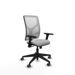 Motilla sincro malla blanca bali gris claro brazos 3D base piramidal  ruedas 65mm engomadas