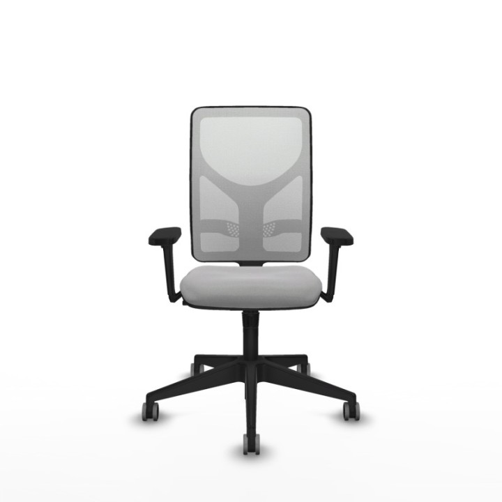 Motilla sincro malla blanca bali gris claro brazos 3D base piramidal  ruedas 65mm engomadas