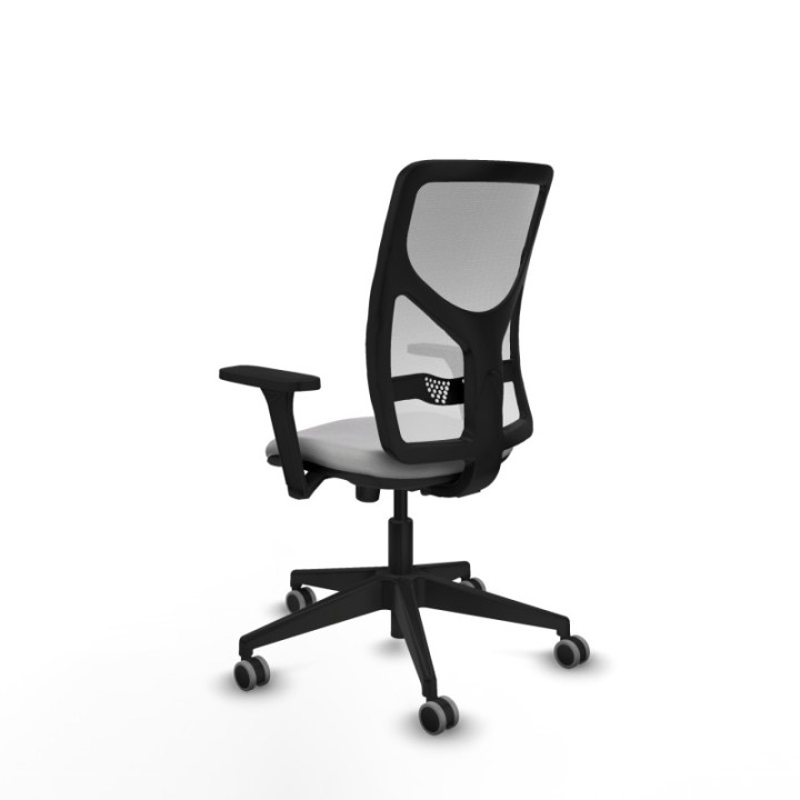 Motilla sincro malla blanca bali gris claro brazos 3D base piramidal  ruedas 65mm engomadas