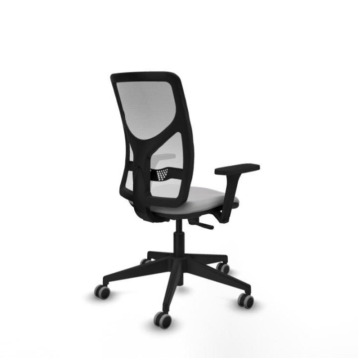 Motilla sincro malla blanca bali gris claro brazos 3D base piramidal  ruedas 65mm engomadas