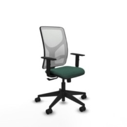 Motilla sincro malla blanca bali verde botella brazos 1D base piramidal  ruedas 65mm nailon