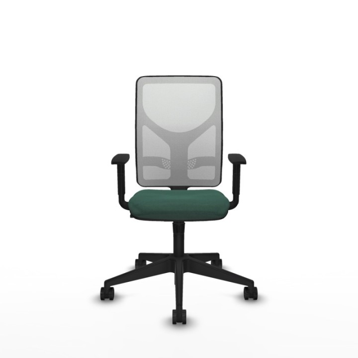 Motilla sincro malla blanca bali verde botella brazos 1D base piramidal  ruedas 65mm nailon