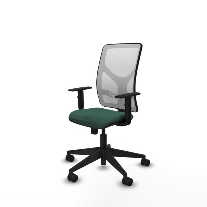 Motilla sincro malla blanca bali verde botella brazos 1D base piramidal  ruedas 65mm nailon