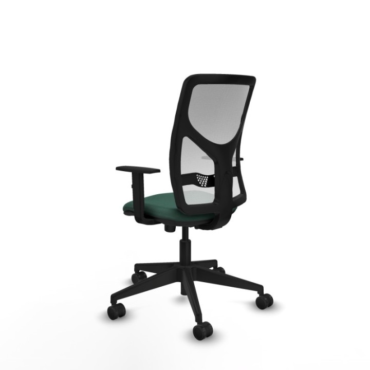 Motilla sincro malla blanca bali verde botella brazos 1D base piramidal  ruedas 65mm nailon