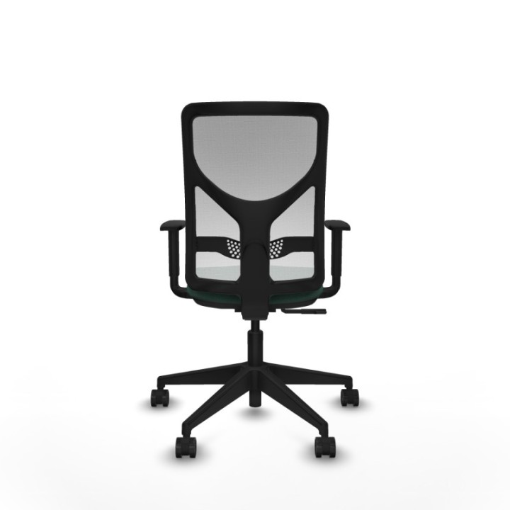 Motilla sincro malla blanca bali verde botella brazos 1D base piramidal  ruedas 65mm nailon