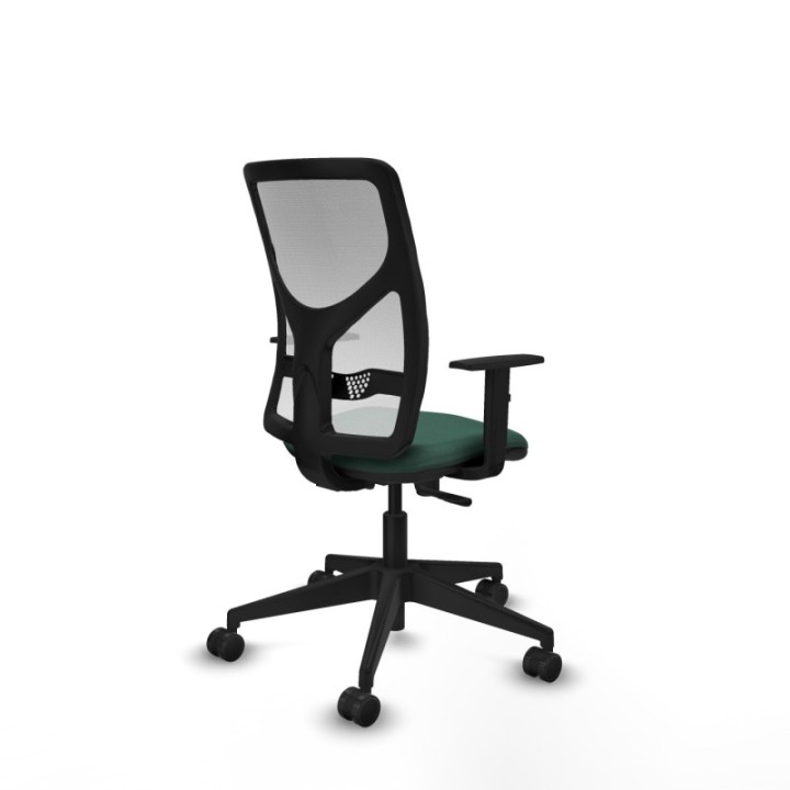 Motilla sincro malla blanca bali verde botella brazos 1D base piramidal  ruedas 65mm nailon