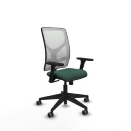 Motilla sincro malla blanca bali verde botella brazos 3D base piramidal  ruedas 65mm engomadas