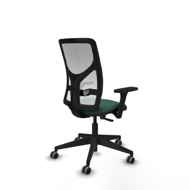 Motilla sincro malla blanca bali verde botella brazos 3D base piramidal  ruedas 65mm engomadas