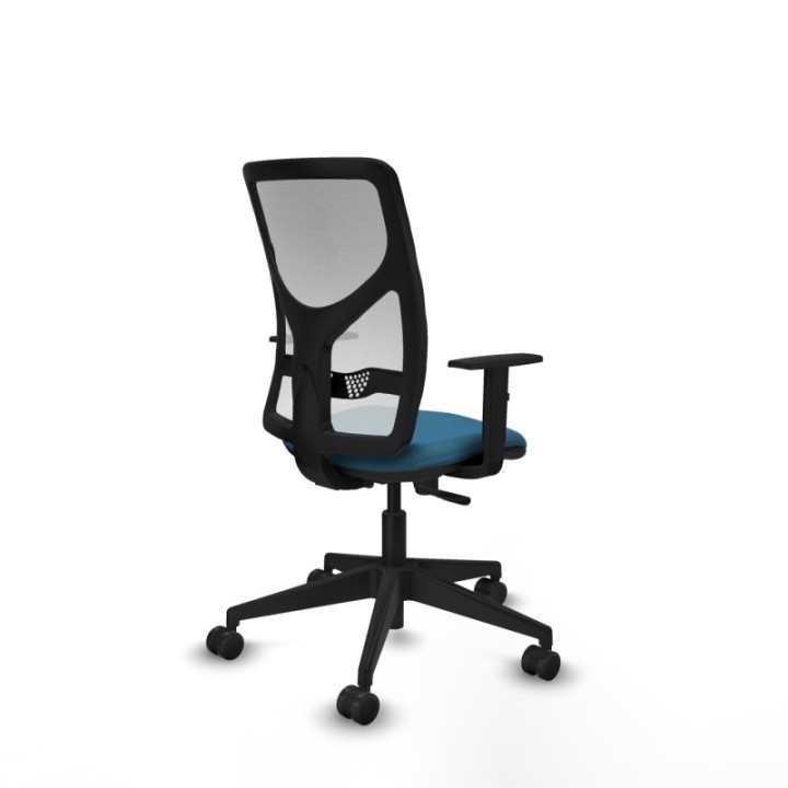 Motilla sincro malla blanca bali verde petroleo brazos 1D base piramidal  ruedas 65mm nailon