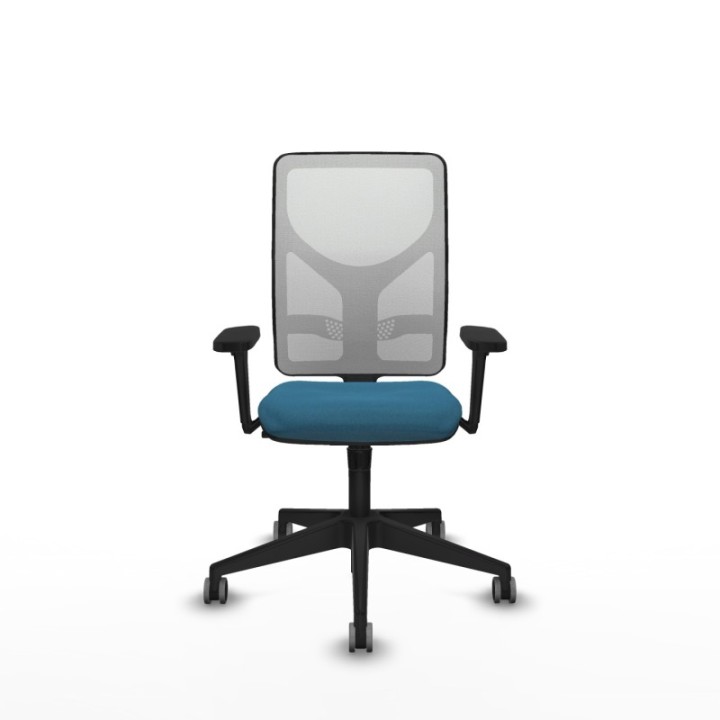 Motilla sincro malla blanca bali verde petroleo brazos 3D base piramidal  ruedas 65mm engomadas