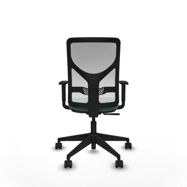 Motilla sincro malla blanca bali verde esmeralda brazos 1D base piramidal  ruedas 65mm nailon