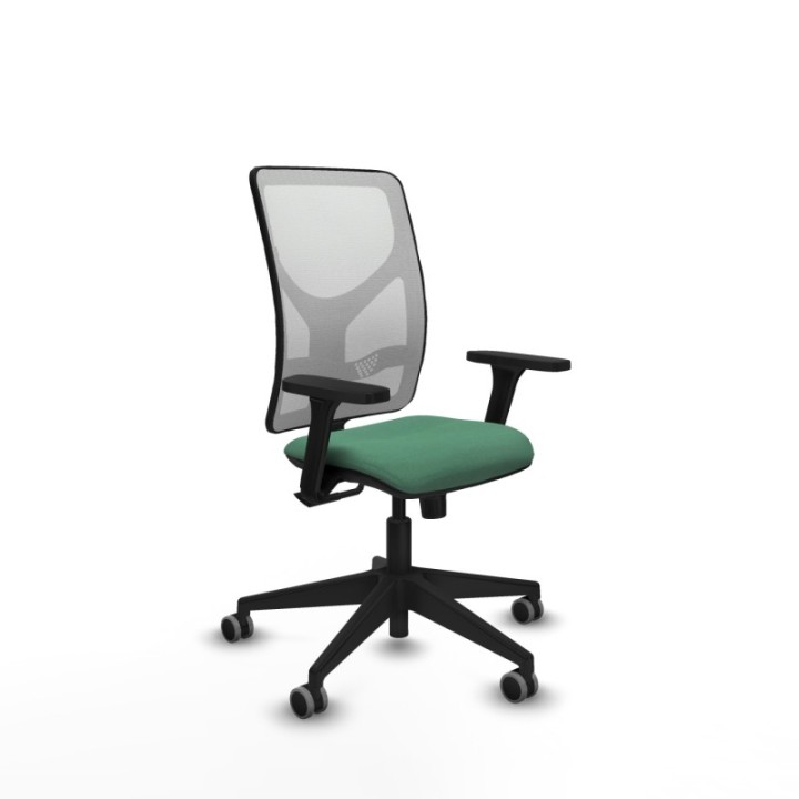 Motilla sincro malla blanca bali verde esmeralda brazos 3D base piramidal  ruedas 65mm engomadas