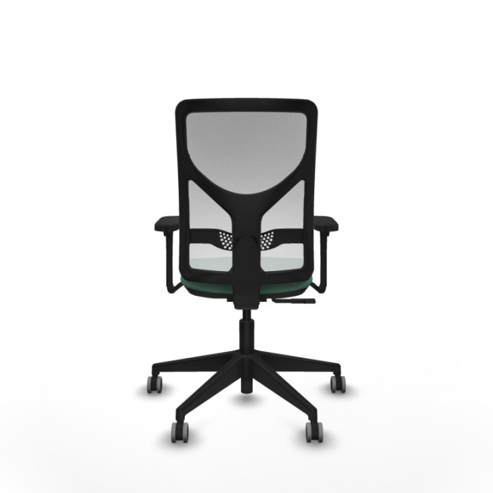 Motilla sincro malla blanca bali verde esmeralda brazos 3D base piramidal  ruedas 65mm engomadas