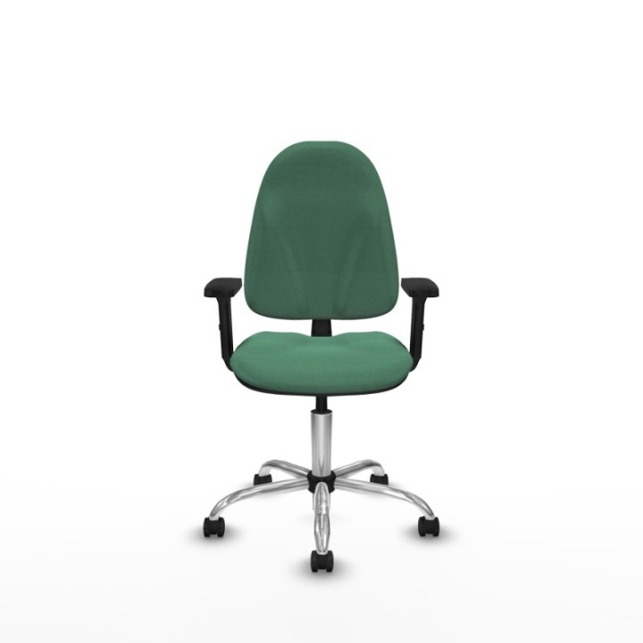 Algarra CP bali verde esmeralda brazos 2D base cromada ruedas autofrenantes 50mm