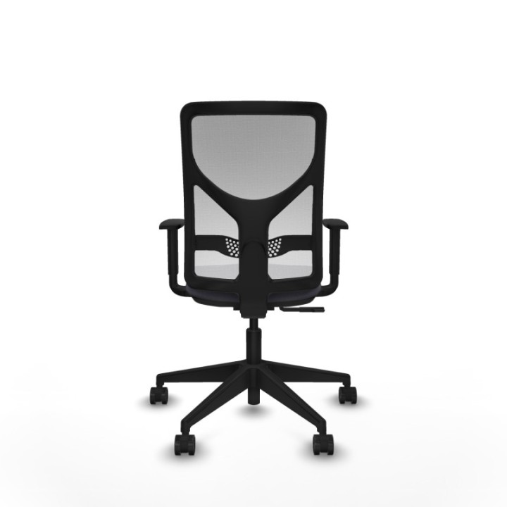 Motilla sincro malla blanca bali gris oscuro brazos 1D base piramidal  ruedas 65mm nailon