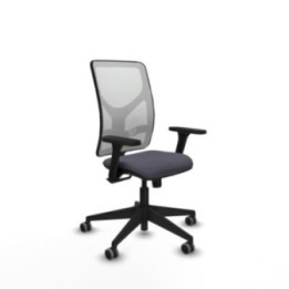 Motilla sincro malla blanca bali gris oscuro brazos 3D base piramidal  ruedas 65mm engomadas