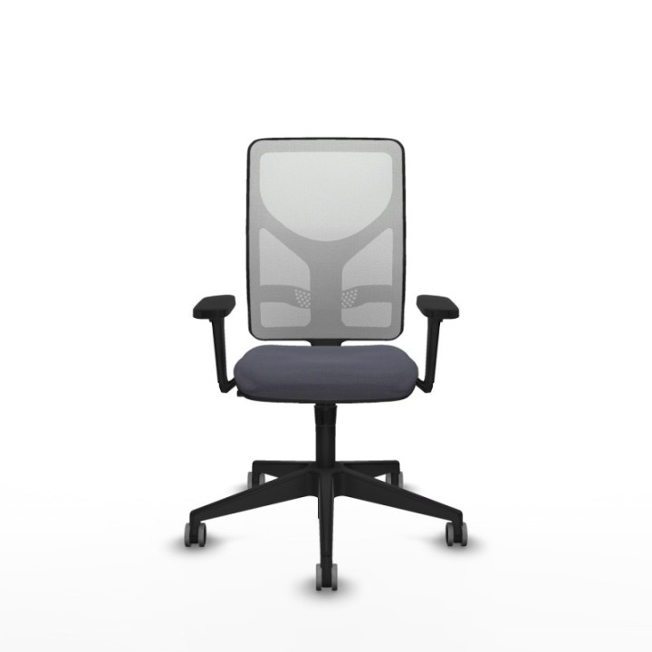 Motilla sincro malla blanca bali gris oscuro brazos 3D base piramidal  ruedas 65mm engomadas