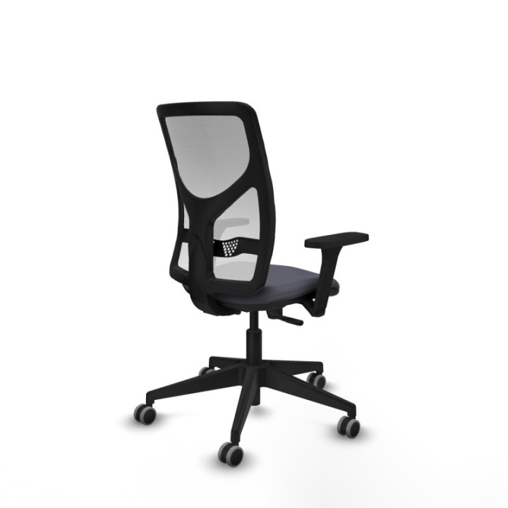 Motilla sincro malla blanca bali gris oscuro brazos 3D base piramidal  ruedas 65mm engomadas